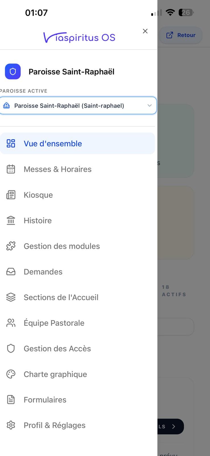 Vue d'ensemble — Onglets