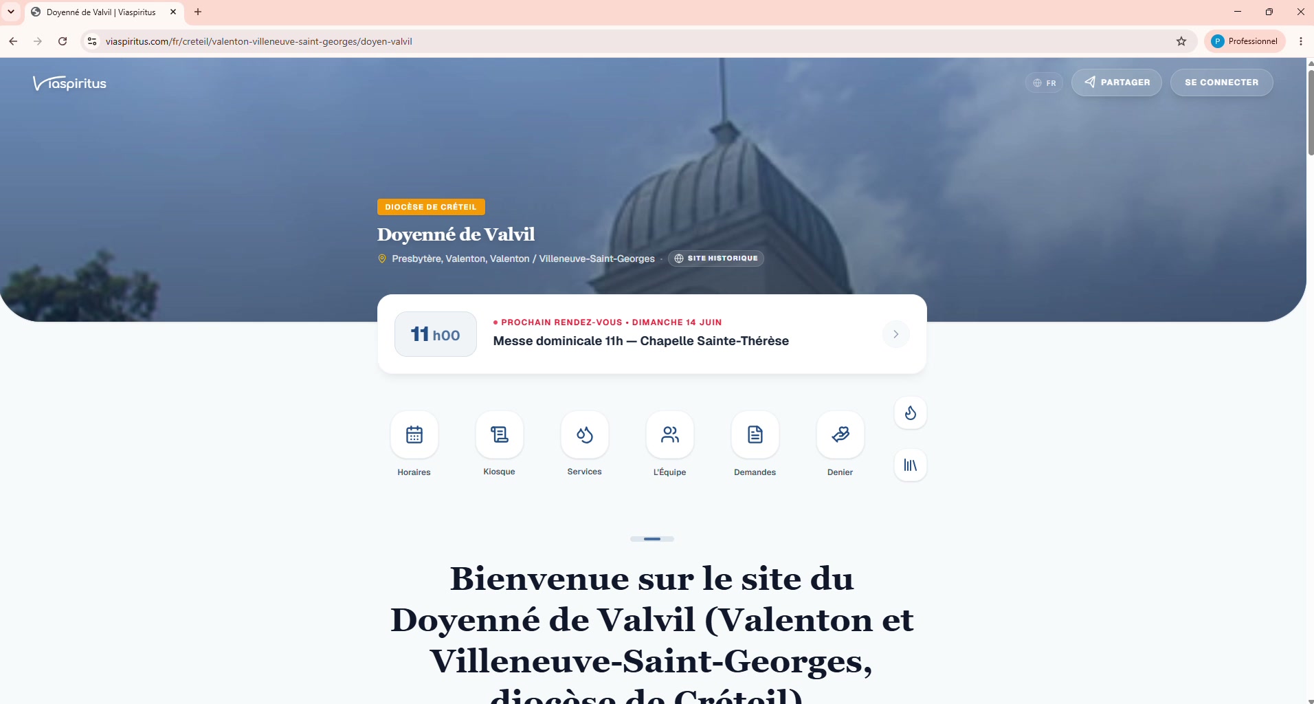 Le site en ligne