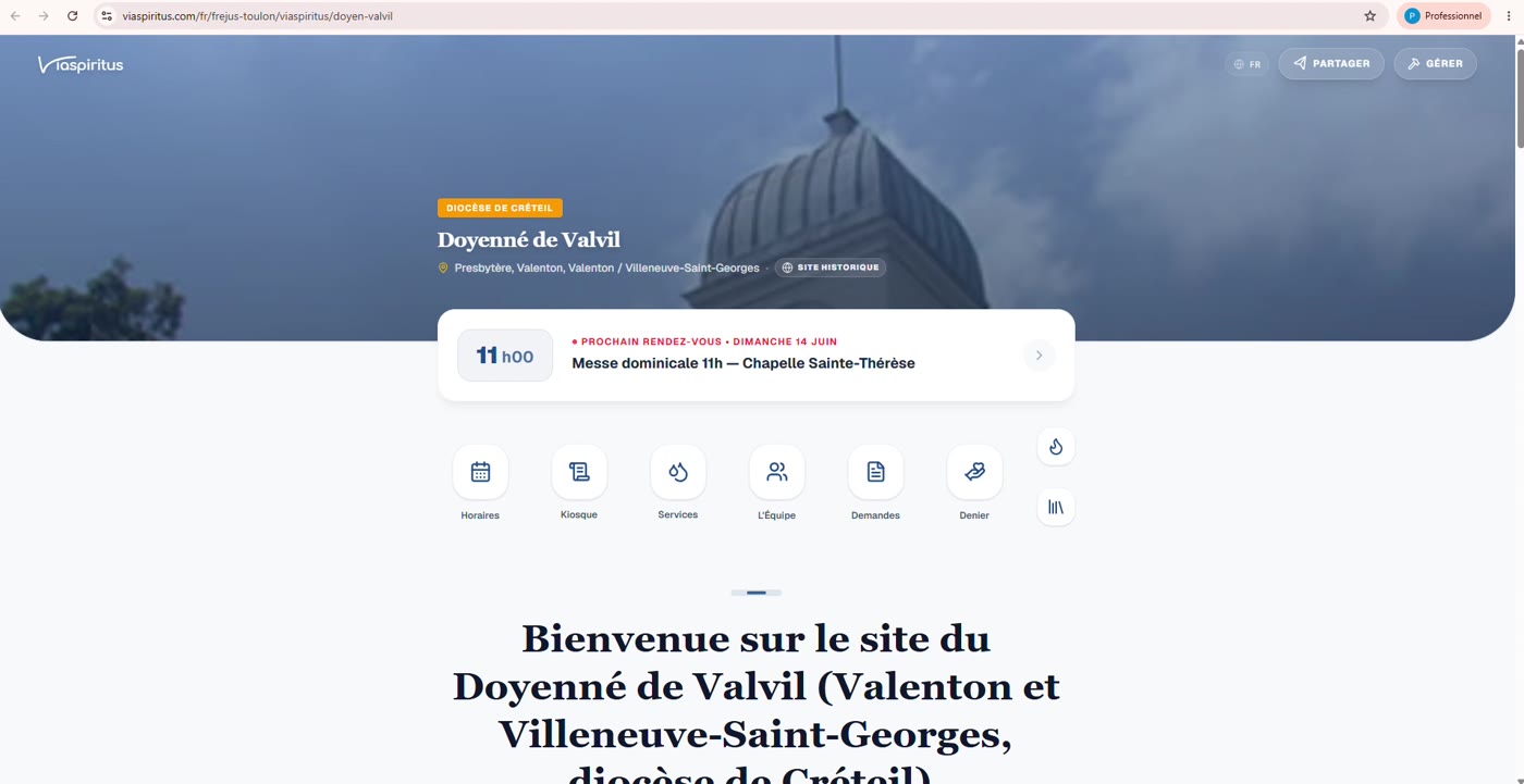 Le site public : la vitrine vue par les fidèles