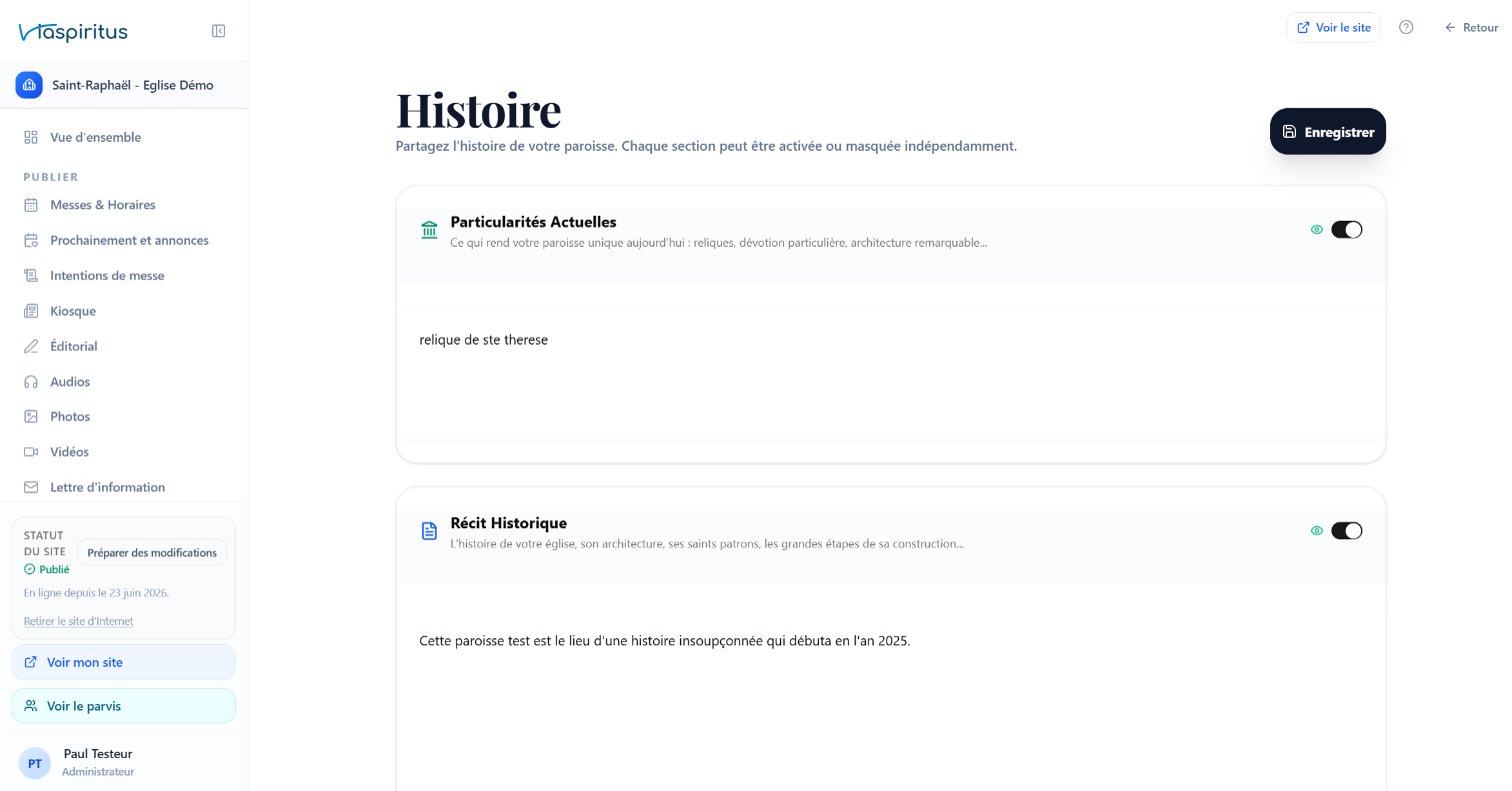 Histoire : Patrimoine et Récit historique