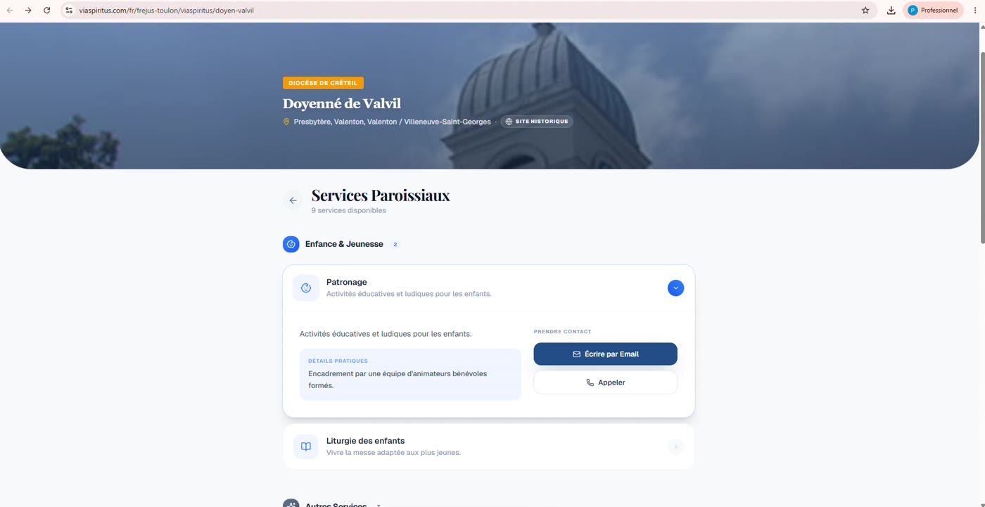 Les Services Paroissiaux affichés aux fidèles