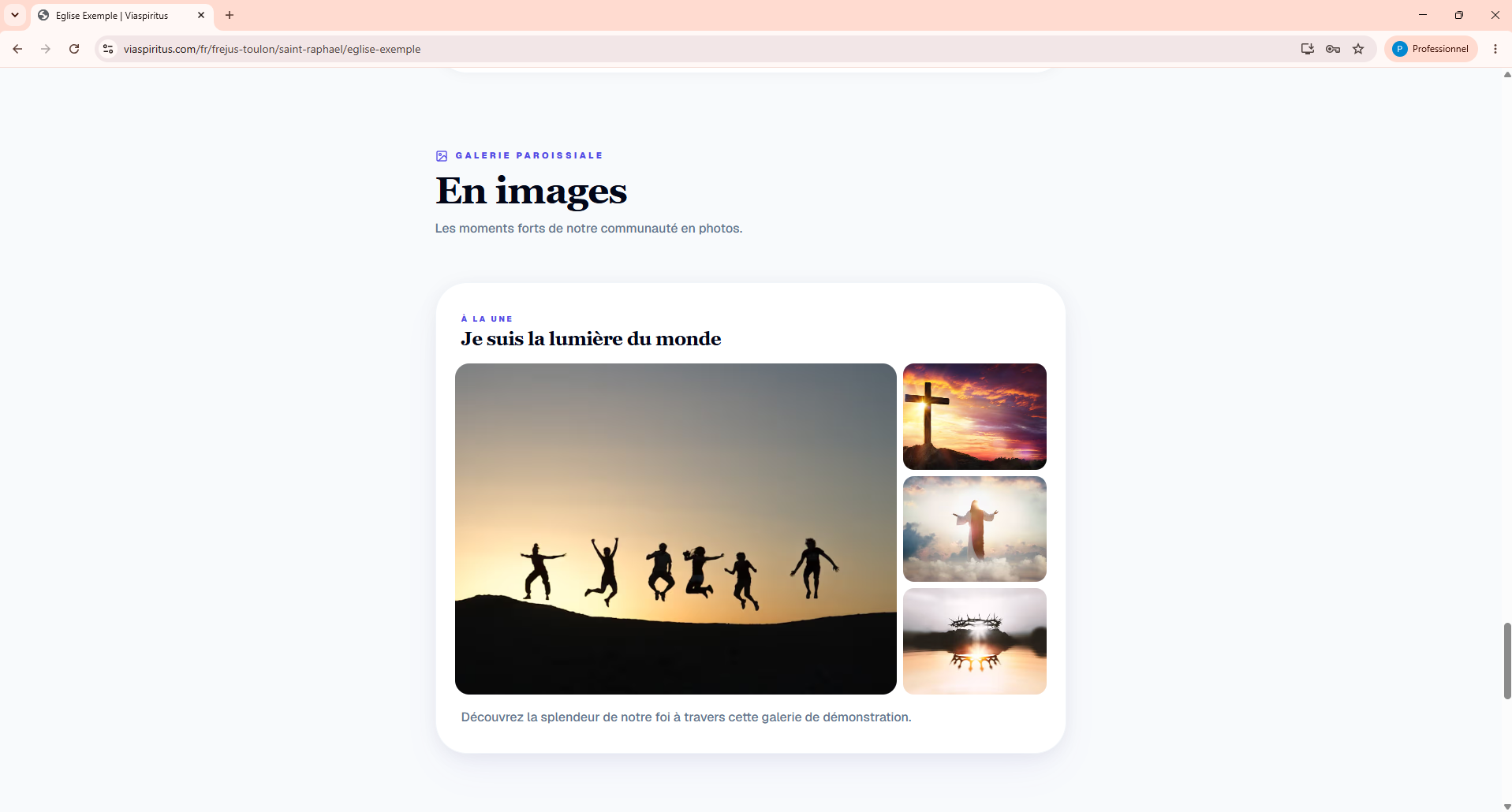 La galerie photos sur le site